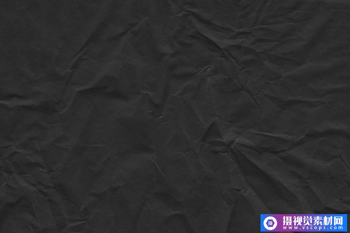 黑色皱褶纸张材质纹理素材 Black Crumpled Paper Textures插图2