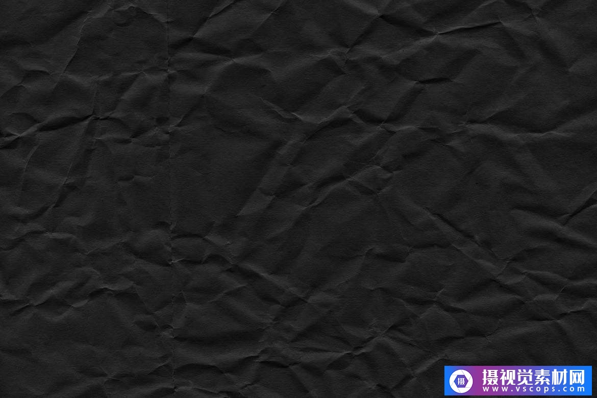 黑色皱褶纸张材质纹理素材 Black Crumpled Paper Textures插图3