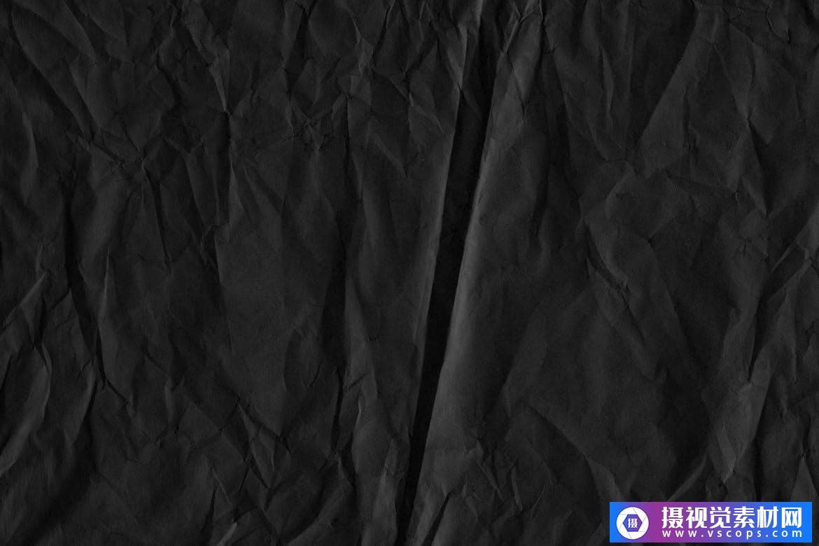 黑色皱褶纸张材质纹理素材 Black Crumpled Paper Textures插图5