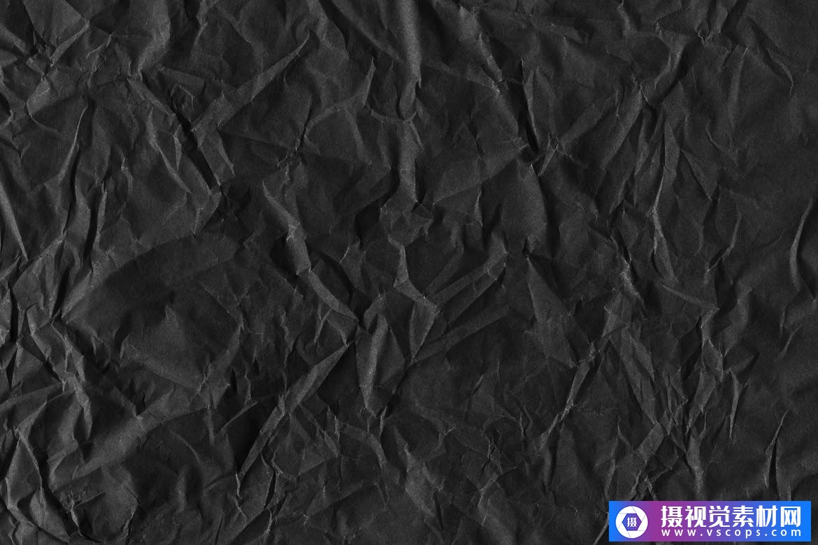 黑色皱褶纸张材质纹理素材 Black Crumpled Paper Textures插图8