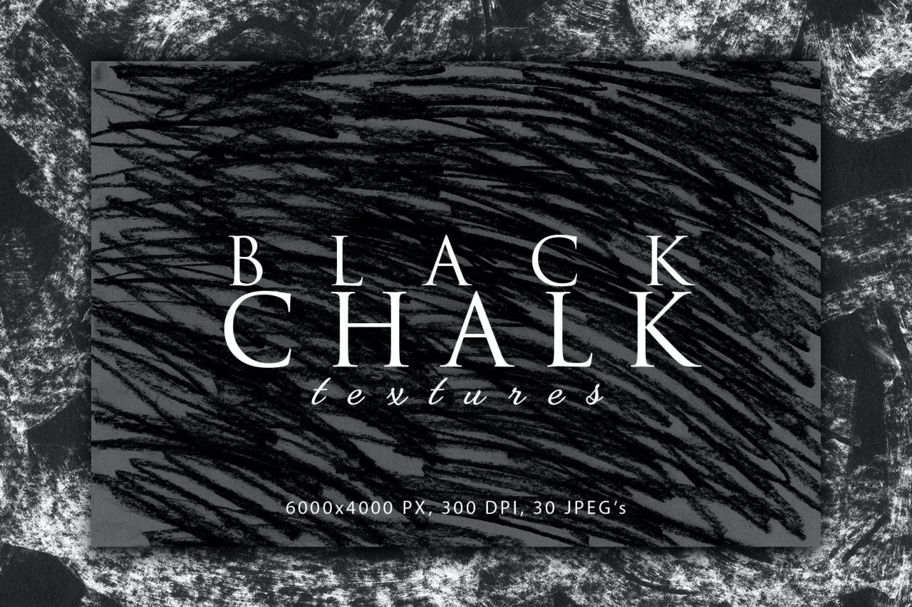 粉笔笔画做旧风格肌理纹理素材v2 Black Chalk Textures 2插图
